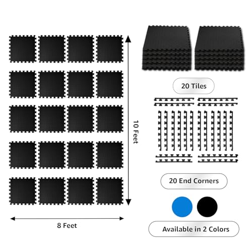 Image of Amazon Basics Interlocking Puzzle Exercise Mat | EVA Foam |Suitable for Floor Protection