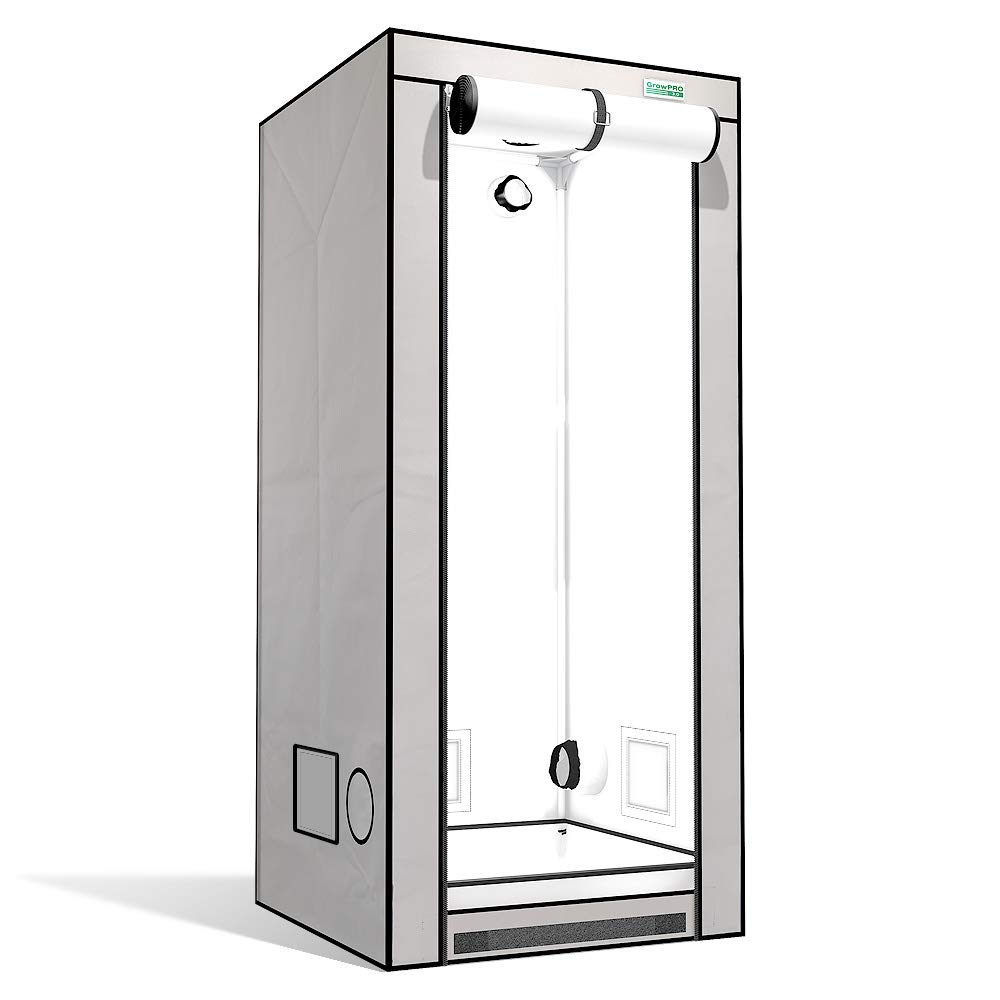 GrowPRO Grow Tent Complete Set S, 80 x 80 x 180 Grow Set with 250 W NDL Economy