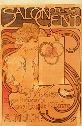 Peinture murale Le cycle parfait d'Alphonse Mucha sur toile haut de gamme