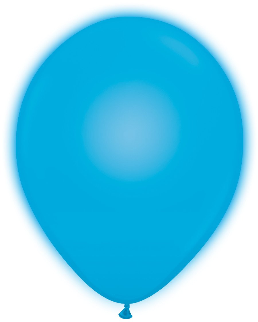 Qualatex Q-Lite Led Lit 11" Round Latex Balloons, 5-Count, Blue