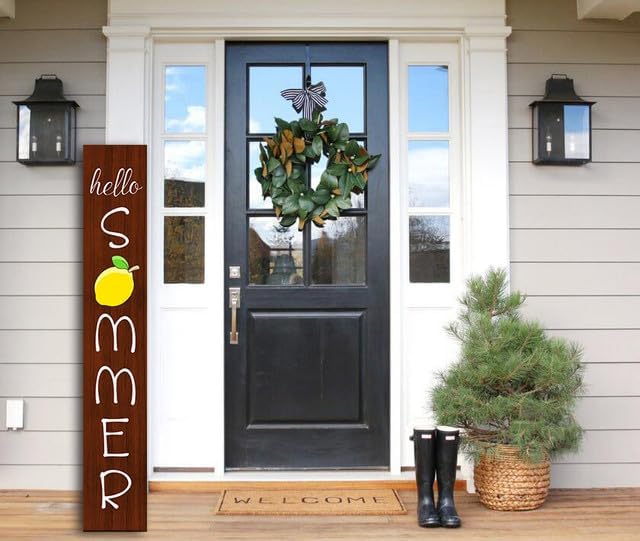 Farmhouse Summer Decor-Welcome Lemon Porch Sign