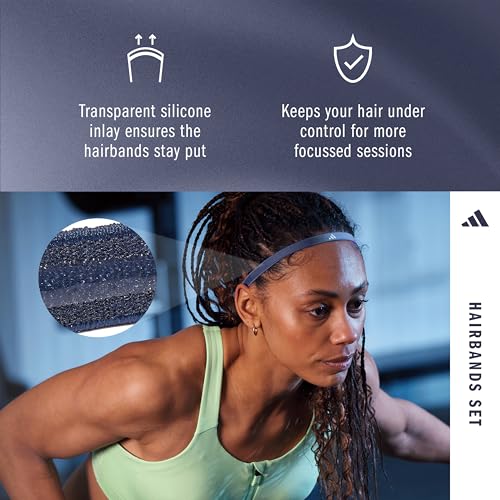 Image of adidas Hairbands - Grey, Coral Fusion, Shadow Navy