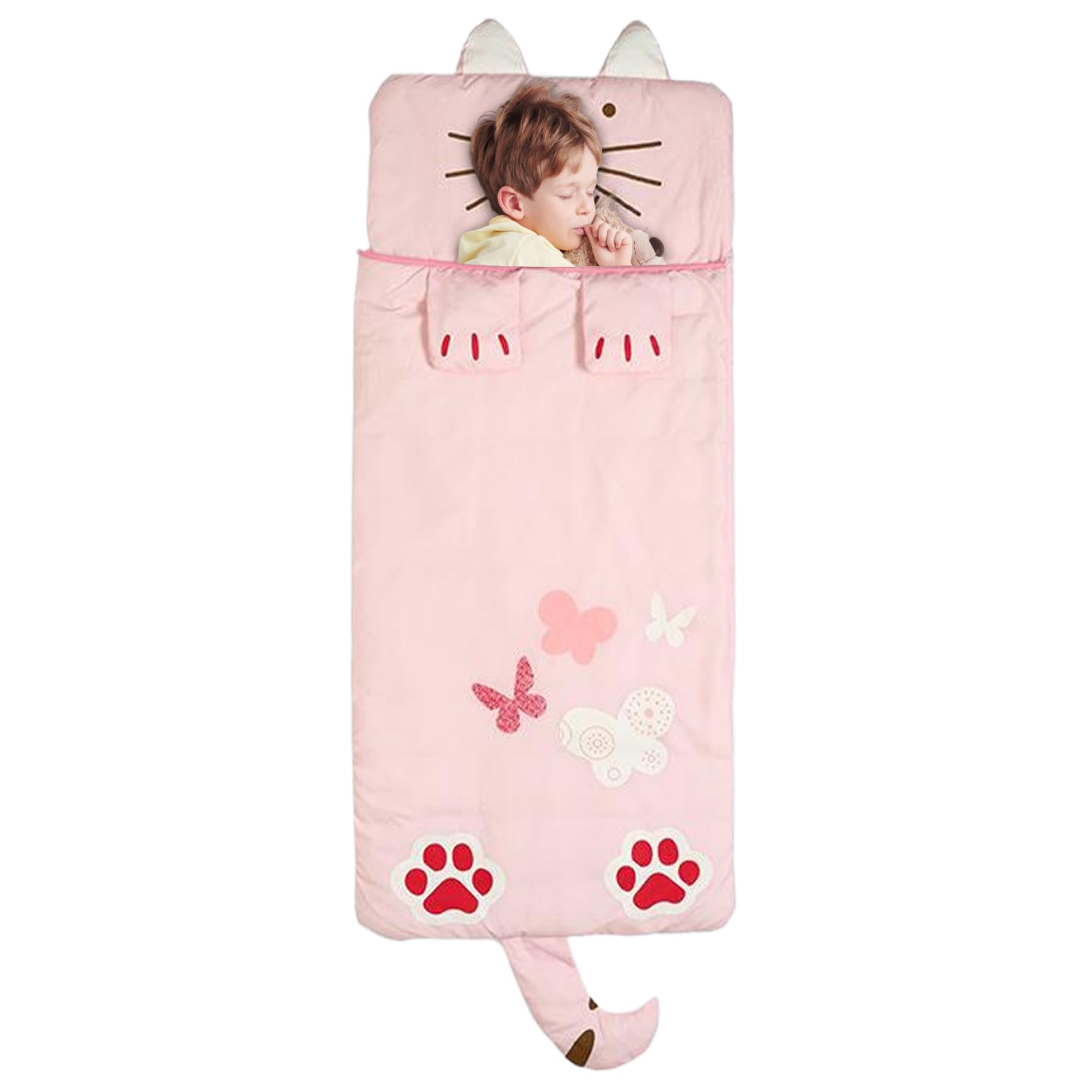 Sleeping Mat,Kids Sleep Bag Nap Mat Cozy Sleeping Bag for Boys and Girls, Children's Cartoon Sleeping Bag