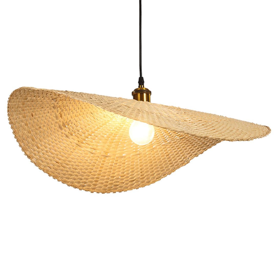 Suspension rotin cuisine island et salon bohème chic de 60cm