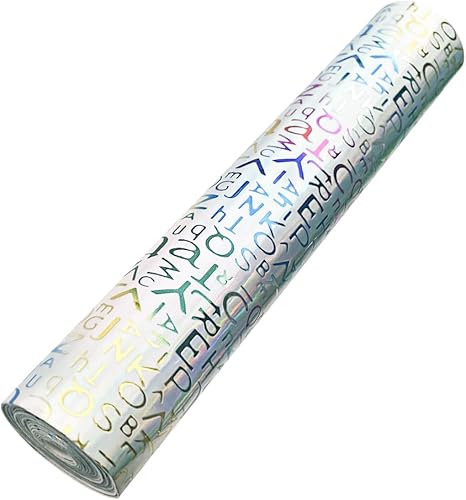 Miniatura 3 de HYANG - Hojas de piel sintética con letras plateadas en relieve, 1 rollo de 12 x 53 pulgadas, piel sintética muy adecuada para aretes de cuero