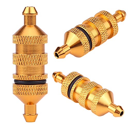 RC Car Fuel Filter, RC Fuel Filter, RC Car Fuel HSP for RC Model Car 1/8 1/10 Scale(Gold)