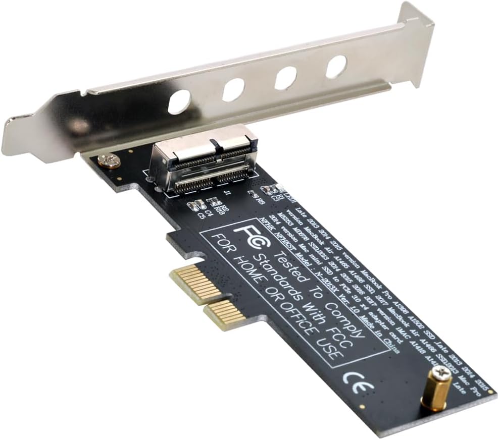PCI Express 4.0 PCI-E 1X Host to 12Pin+16Pin Contacts SSD Convert Card for 2013 2014 2015 2016 2017 Mac A1493 A1502 A1465 A1466