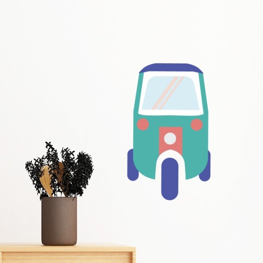 Décoration murale sans trou sticker tracteur traditionnel Thaïlande amovible
