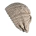 Dealzip Inc Beige Fashion Women Girls Knit Crochet Beanie Beret Baggy Hat Winter Warm Ski Cap