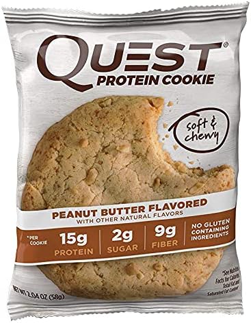 Quest Nutrition Protein Cookie, Peanut Butter,2.04 Ounce, Pack of 12