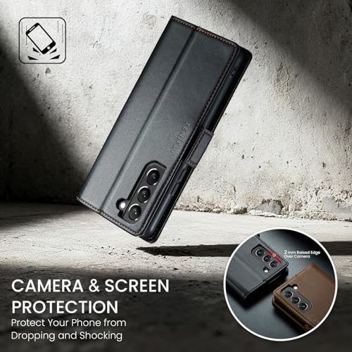 Tenifly for Samsung Galaxy S22 Case Wallet with RFID Blocking Card Holder, PU Leather Kickstand Protective Flip Phone Cover Fit for Galaxy S22 6.1", Black by Tenifly - Used condition - Image 7