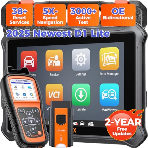 Image of OTOFIX D1 Lite with TireGo808: Bidirectional Scan Tool with CANFD DOIP,38+ Reset,FCA AutoAuth,Auto VIN, Full System Diagnostic, TPMS Programming Tool, TPMS Relearn Tool