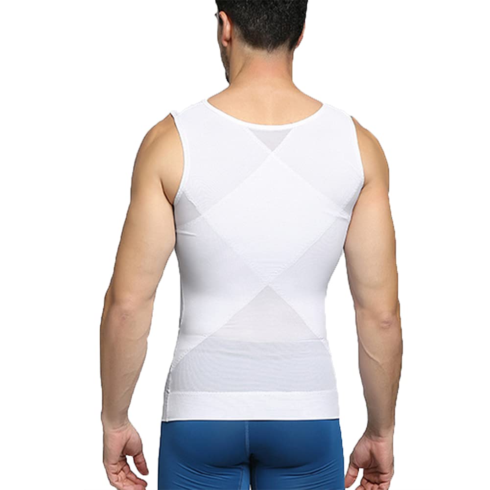 Shapewear Camiseta Reductora Compresión Fajas Moldeadora Reductores Camisas Hombres Adelgazantes Chaleco Deportivo de Pecho Abdomen