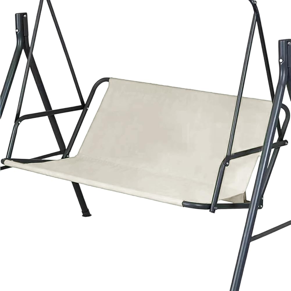 GORGECRAFT 148x52x52cm Patio Swing Seat Cover Replacement 600D Thickened Oxford Cloth Swings Chair Bench Covers Beige Porch Patio Swing Cushion Cover Replacement for Outdoor Garden Yard