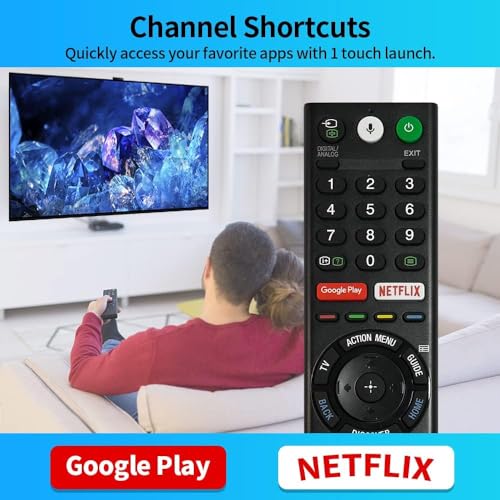 Image of ZIEVA Compatible with Sony bravia Smart Tv Remote Control - with Voice - with Hot Keys G0ogle Play and Netfix - Use for LCD LED OLED QLED UHD 4K Android (Tx 200P)