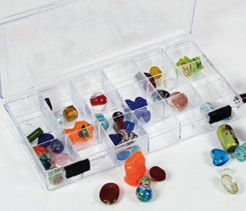 SAFE Rock Collection Box with 18 Compartments & 2 Sliding Latches