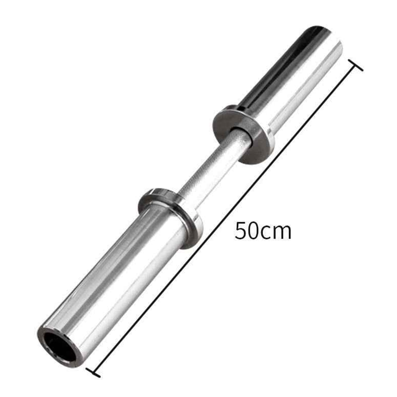 Barra Olímpica para Mancuernas con Abrazaderas, Barra De 50 Cm con Capacidad De Carga para Discos Olímpicos De 5 Cm, Gimnasio En Casa para Levantamiento De Pesas