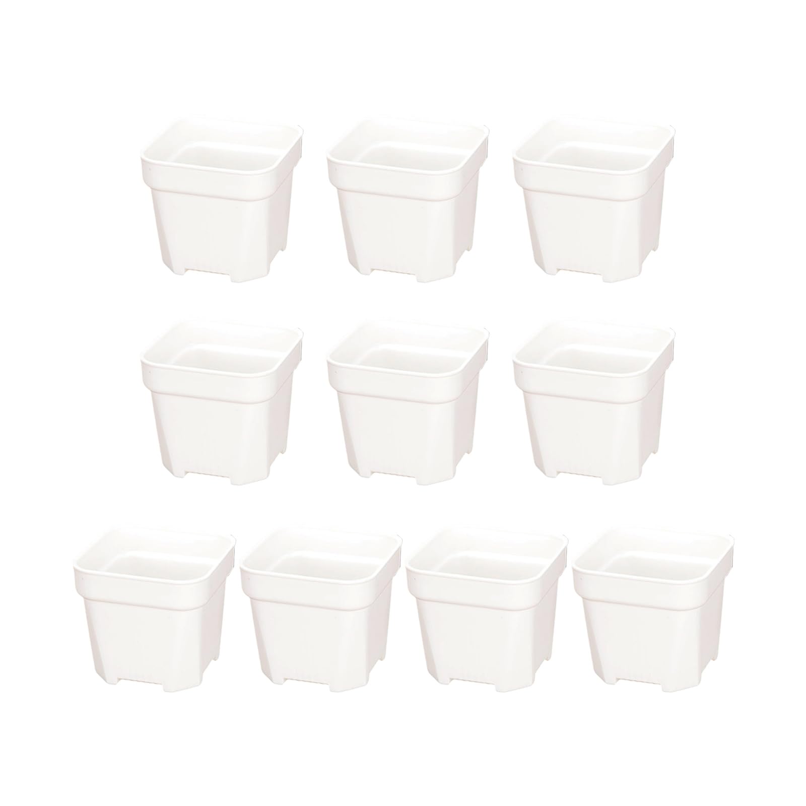hogtnd Set of 10 Breathable Plastic Containers Flower Pots Special for Succulent Plants Balcony Plants Beginner Garden