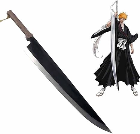 Amazon Co Jp Wanhui 刀剣 ざんぱくとう模擬刀アニメブリーチ武器 黒崎一護コスプレ道具完成度高い美術刀おもちゃ刀pu製106cm子供用趣味ギフトキッズ ゲームおもちゃハロウィンコスチューム変装大人用 Color Brown Handle ホビー