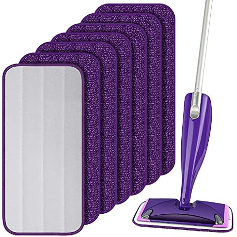 Mop Pads, Reusable Mop Refill Pads for Flash Powermop, 7 PCS Washable Microfiber Replacement Pads for Wet Dry Floor Cleaning Hardwood Laminate Floor Cover