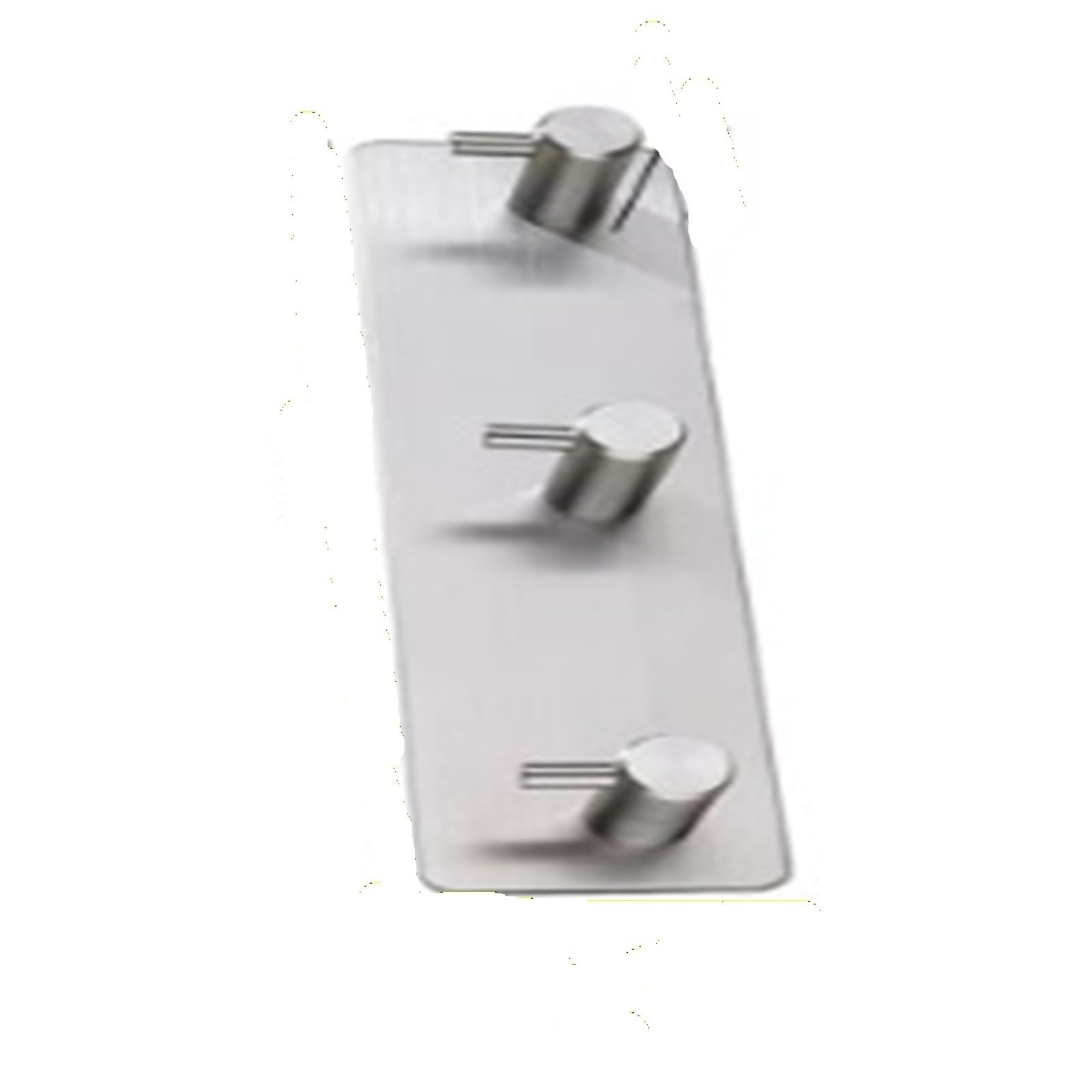 Whegavgko Silver-3Hook Stainless Steel 3M Self-Adhesive Hook, Wall Door Hook, Robe, Tea Towel(Silver-3Hook)