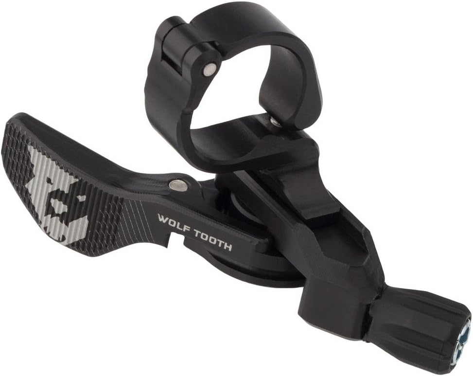 Wolf Tooth Dropper Post Remote for Mountain Bike, Black, 6061 T6 Aluminum with Delrin Axle