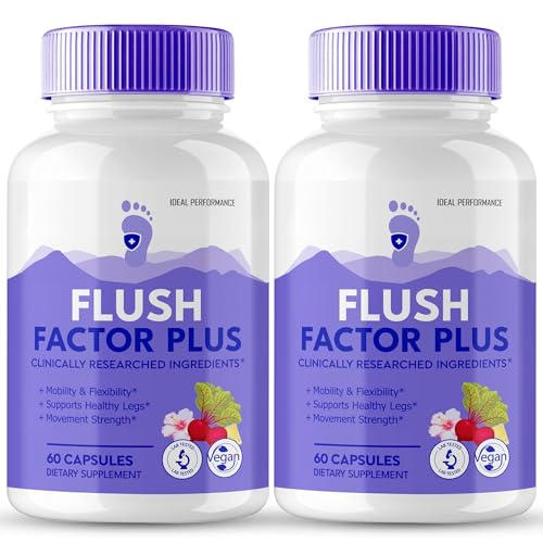 Flush Factor Plus Capsules FlushFactor Plus Supplement Pills Flush FactorPlus Maximum Strength Flexibility & Healthy Legs FlushFactorPlus Advanced Formula Flush Factor Plus Reviews (2 Pack)