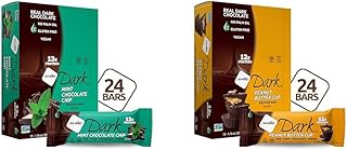 Dark Mint Chocolate Chip 13g & Peanut Butter Cup 12g Vegan Protein Gluten Free Bars
