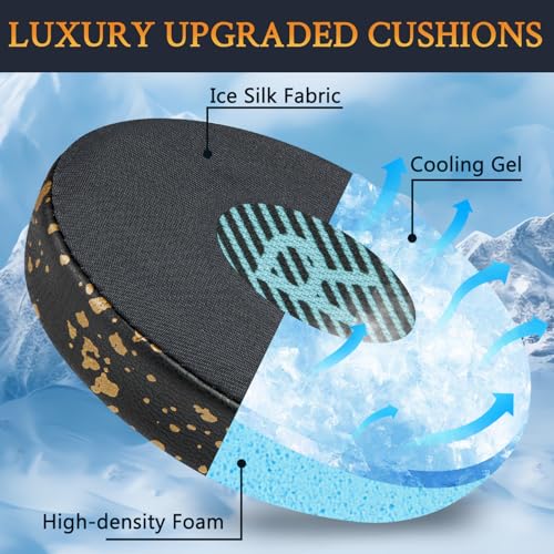 Image of SOULWIT Cooling-Gel Ear Pads Replacement for Bose On-Ear 2 (OE2 & OE2i) / SoundLink /SoundTrue On-Ear Headphones, Earpads Cushions with High-Density Noise Isolation Foam - Black Gold