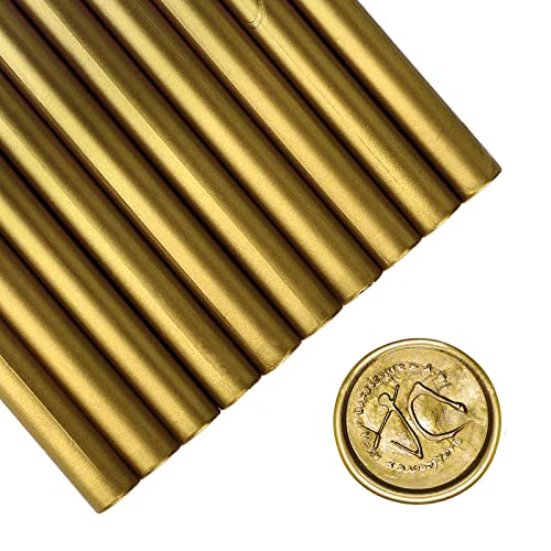 SHOWIN Bastões de Cera para Lacre de Cola de Pistola para Carimbo de Cera- Ouro Antigo Metálico, Óti