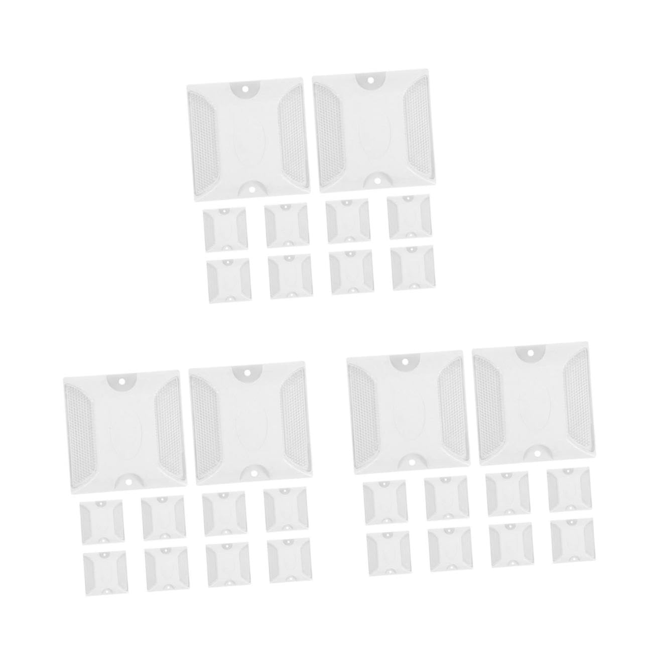 POPETPOP 3 series Reflectores De Pernos Para Asfalto Pernos Reflectantes Para Carretera Marcadores Reflectantes Para Asfalto Reflectores De Seguridad 10 piezas x 3