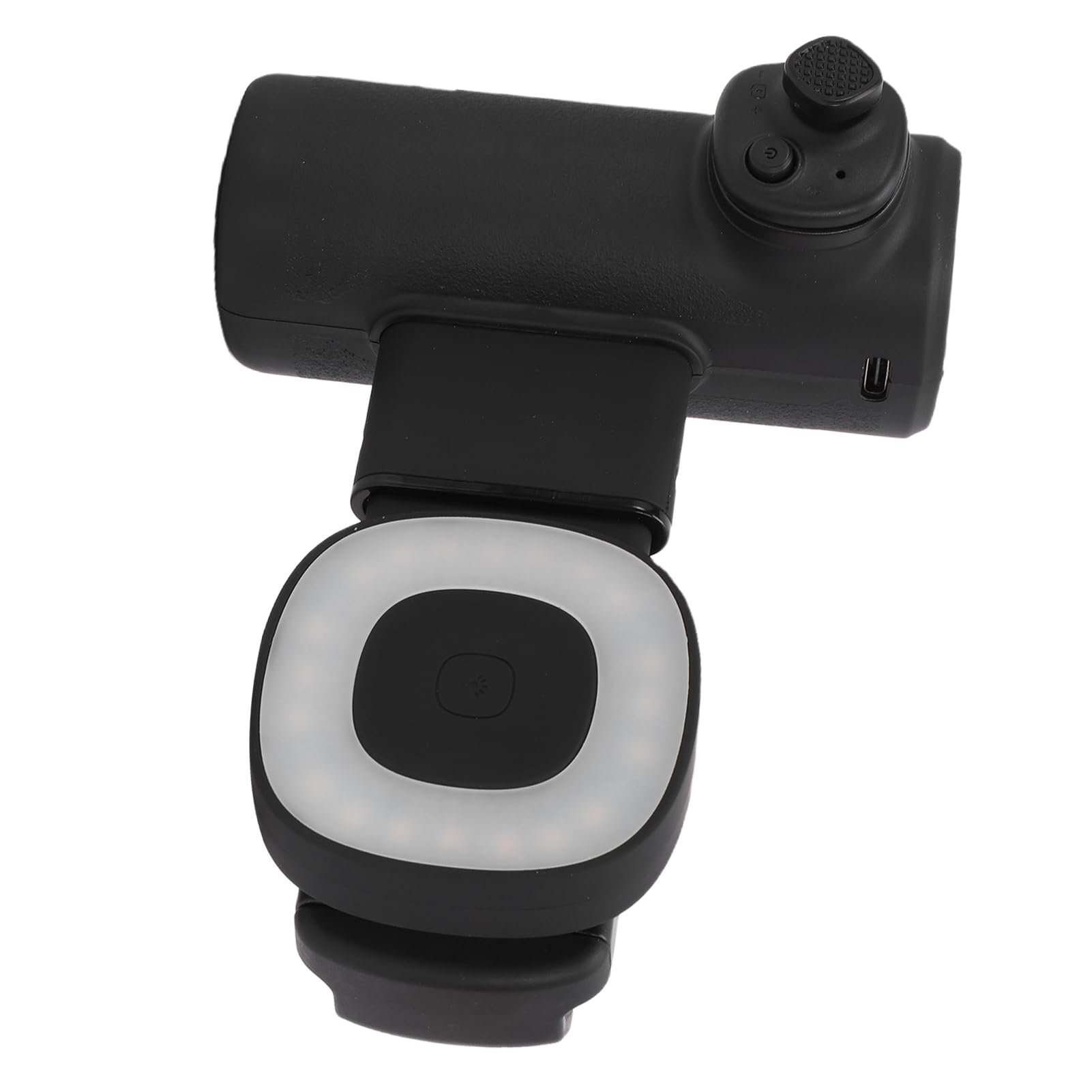 Stabilizzatore Manuale per Smartphone a Singolo Asse, Rotazione a | Impugnatura ergonomica, Altezza regolabile, Opzioni di illuminazione creativa, Compatibile con tutti gli smartphone,
