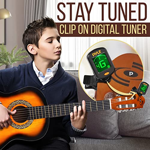 Pyle Classical Acoustic Guitar 36 Inch Junior Size Beginner Starter Kit Steel & Chromacast Cc-Sample Sampler Guitar Picks (12 Count) #TOP2