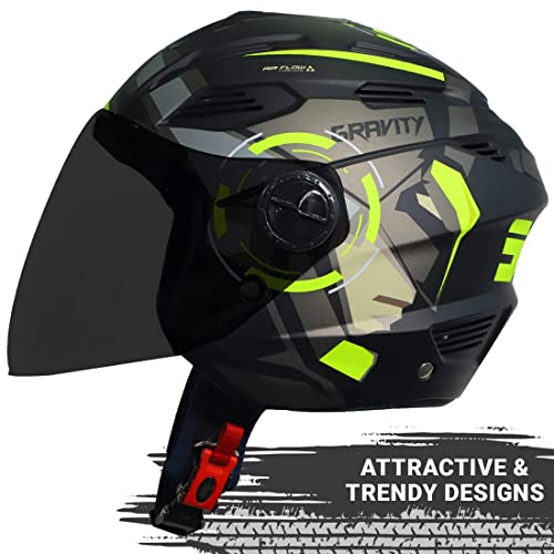 Image of Steelbird SBA-6 7Wings Gravity Open Face ISI Certified ABS Helmet