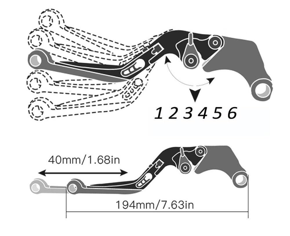 PONNYC Frenos Motocicleta Barra Amarre Freno Mano Palancas Embrague Manillar Empuñaduras Mano Extremos para Y&amaha XJ6N XJ6 para Diversion 2009-2015 Moto Embrague Maneta Freno (Color : 11)
