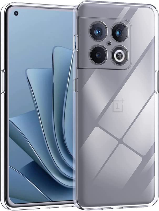 Image of NISHTECH for OnePlus 10T 5G Premium Transparent Hybrid Soft Slim Dust Proof Back Case Cover with Camera Protection
