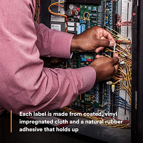 3M Scotchcode Pre-Printed Wire Marker Book Spb-03, Vinyl Coated, Black Printed Numbers (10) Each 1–45, White Background Highlights Characters, 5/Case #TOP4