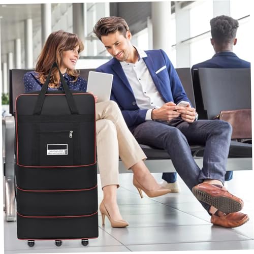 Expandable Luggage, Wheeled Duffle Bag 32x19x11in Expandable Foldable 360° Rotating Rolling Duffle Bag Carry on Duffle Bag with Wheels and Handle for Camping, Travel, Foldable Luggage Bag, Large/31943