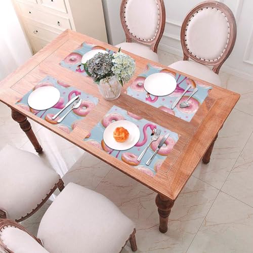 Set de table flamant rose lavable pour repas en extérieur - 3