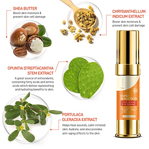 Rapid Reduction Eye Serum, Eye Cream For Dark Circles And Puffiness, Puffy Eyes Treatment, Eye Bags Treatment For Women And Men, Dark Eye Circle Remover, Under Eye Serum, Wrinkle Filler For Deep Wrinkles Instantly, 20 Ml By Ruigeqiji #TOP2