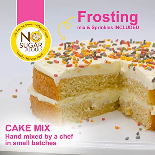 Celebration Low Carb Cake Mix, Gluten-Free & Plant-Based Keto Baking Mix, High Protein, High Fiber, Natural, No Artificial Flavors, Dairy-Free & Paleo-Friendly, No Added Sugar, 13Oz - No Sugar Aloud #TOP6