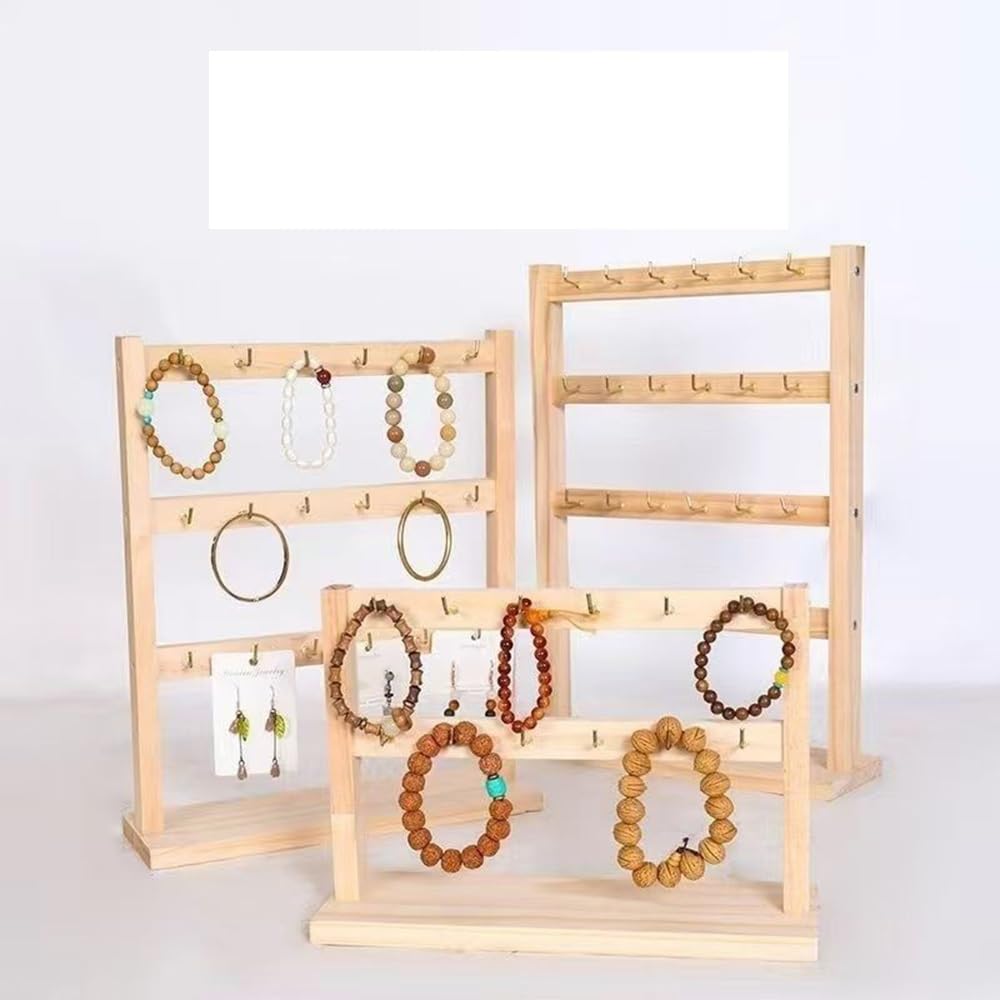 Armadi Wooden Jewelry Display Stand Hooks for Bracelets | Necklaces Earrings Organizer
