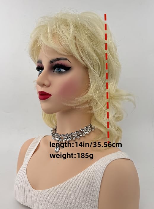 Layered Blonde Wig with Bangs — Straight Synthetic (Blonde #3)