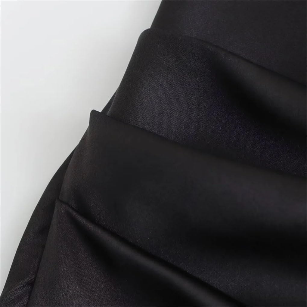 Robe midi en satin à bretelles spaghetti pour femme, couleur unie, longueur cheville, robes décontractées