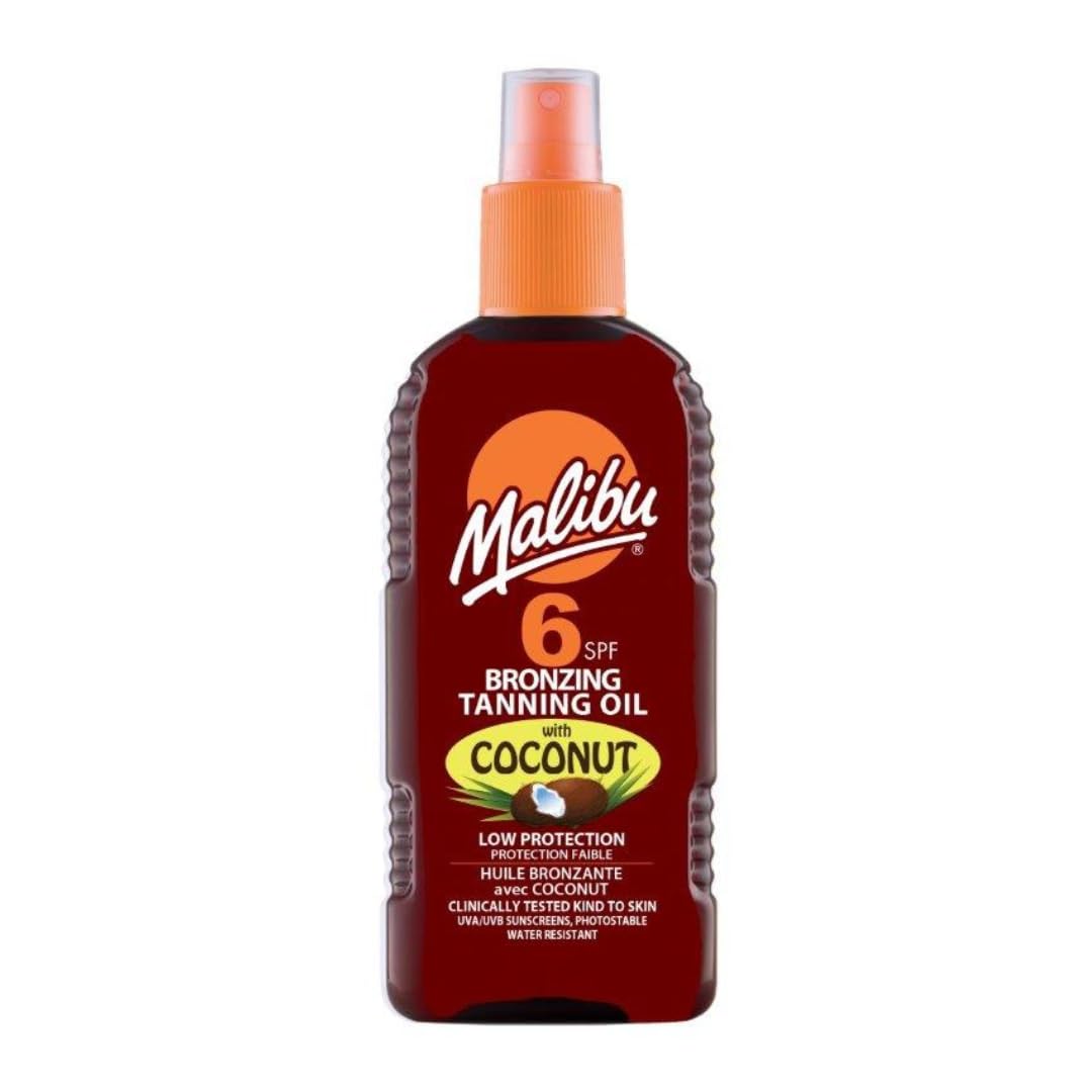 Malibu Bronzing Tanning Oil 200Ml Spf8 With Coconut