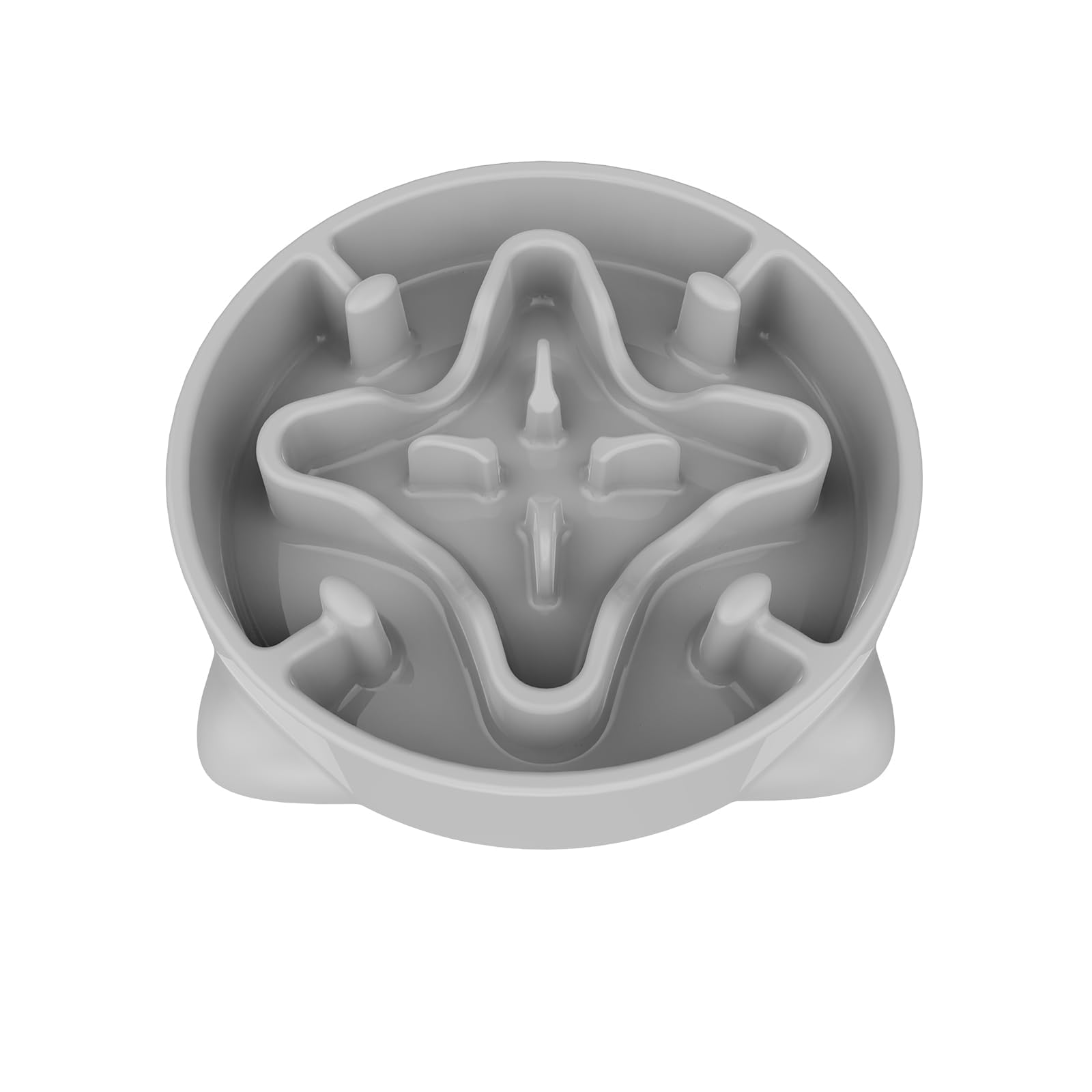 TOKAYIFE Ciotola anti ingozzamento 21.8cm Cibo lento per animali domestici Ciotola per cani e gatti Anti-rigurgito Antiscivolo Durevole (M, Grigio)