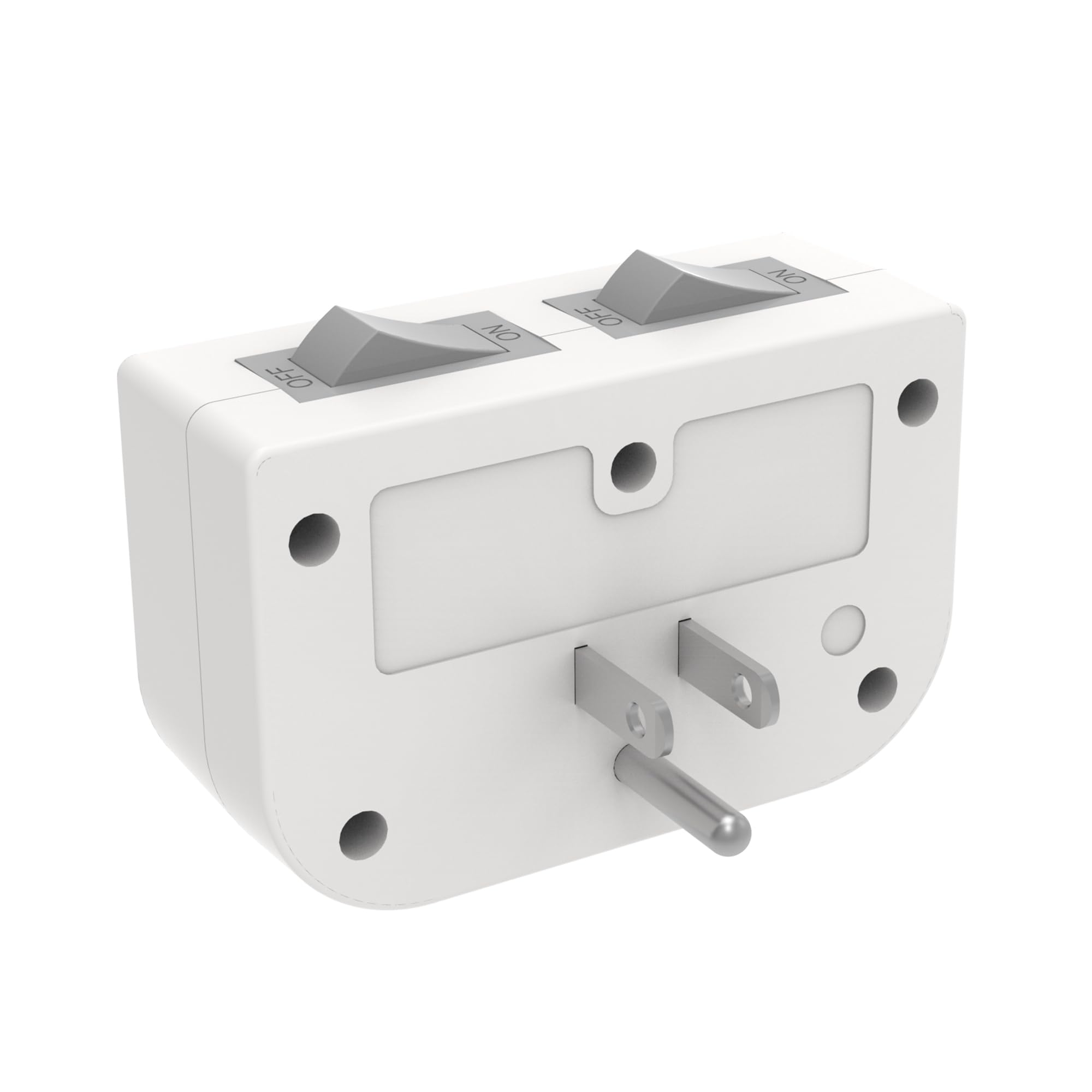 Power Control Adapter Teklectric Double Outlet Adapter With Separate ...