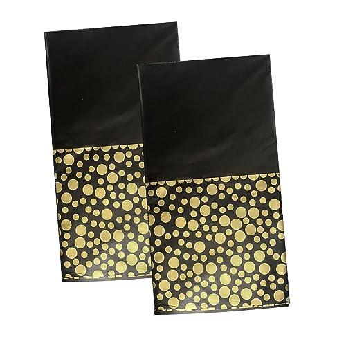 TAFACE Juego de 2 manteles de lujo y elegantes de 137 cm x 274 cm, diseño rectangular, de lunares, impermeable y resistente al aceite, ideal para pícnic, fiesta, boda