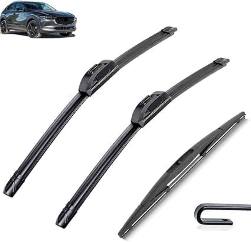 Nysldsco Normal Premium Exact Fit Windscreen Wiper Blades For Mazda Cx-30 Cx30 2019-2023 Durable Natural Rubber Easy Fit For A Quiet And Streak Free Wipe