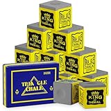 flintronic Billard Chalk, 12PCS Snooker Chalk Billardkreide, Pool Queue Würfel, rutschfeste Pool Queue Kreide, für Home, Bars, Turniere, Spiele (Grau)
